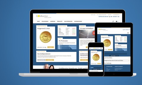 Goldkontor responsive Onlineshop