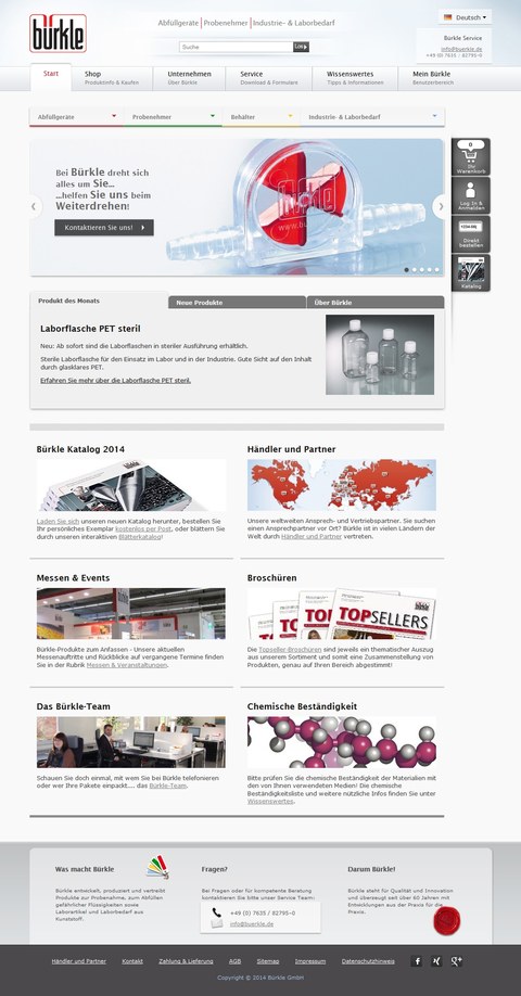 Startseite Onlineshop Bürkle GmbH